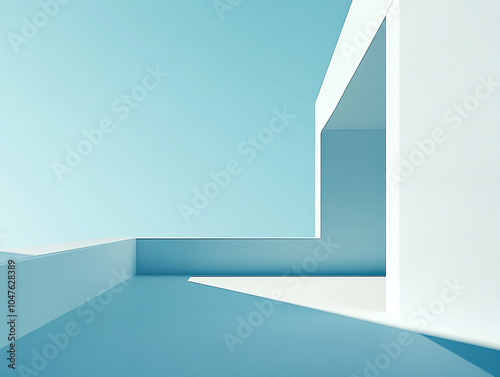 Light  Sky, blue, simple business powerpoint slide background with a focus on clarity, ideal for corporate settings photo