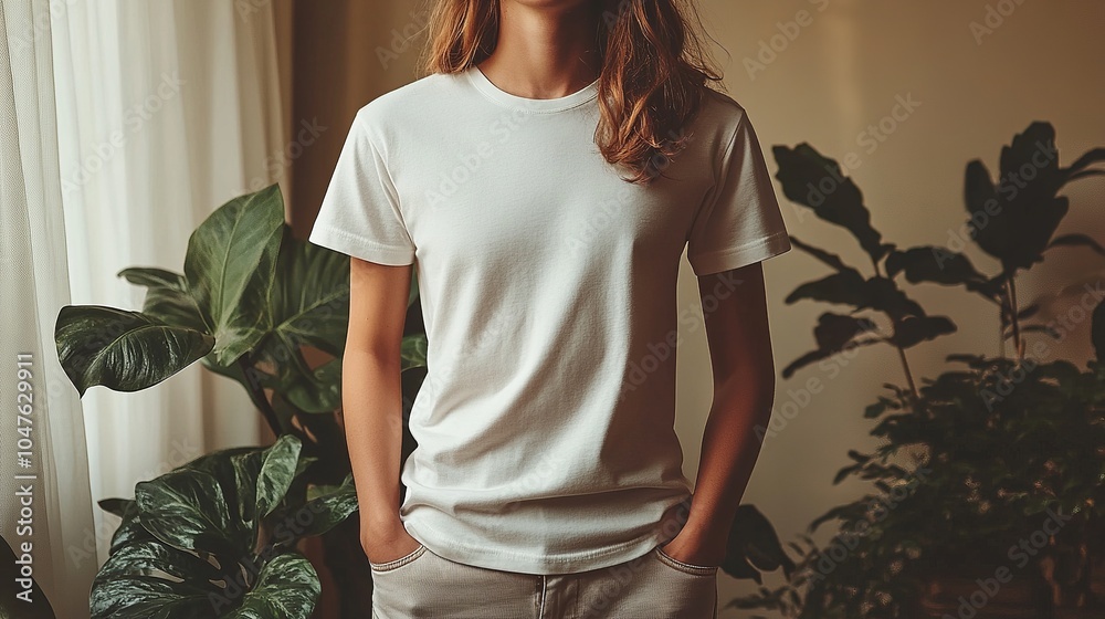White t-shirt displayed front and back, neutral background White t-shirt displayed front and back, neutral background