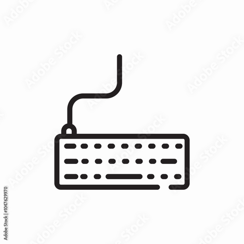 cable keyboard icon sign vector