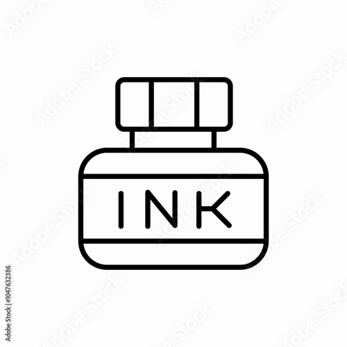 ink jar icon sign vector