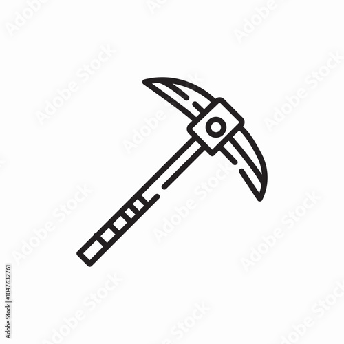 pickaxe tool icon sign vector