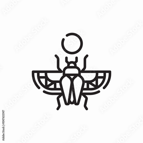 scarab egypt icon sign vector