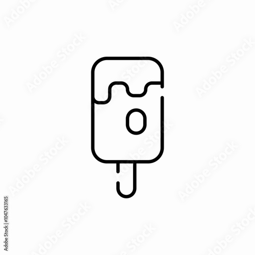stick ice cream icon sign vector