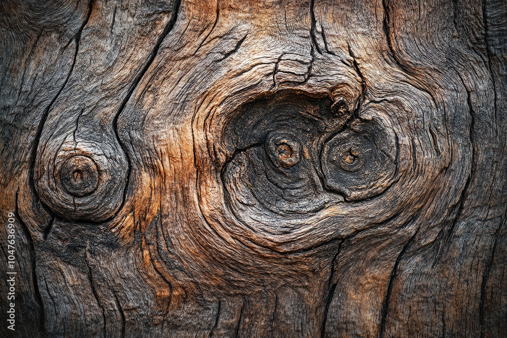 Rustic Brown Wooden Surface with Knots and Texture Rustic Brown Wooden Surface with Knots and Texture