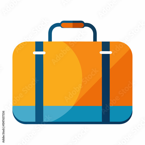 Simple suitcase travel logo design vector on white background