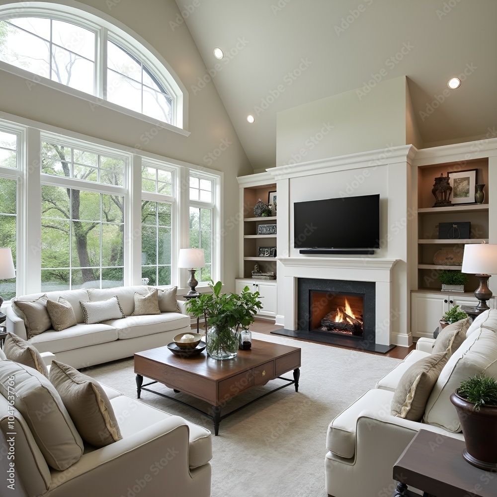 Fototapeta premium Modern living room. generate, AI