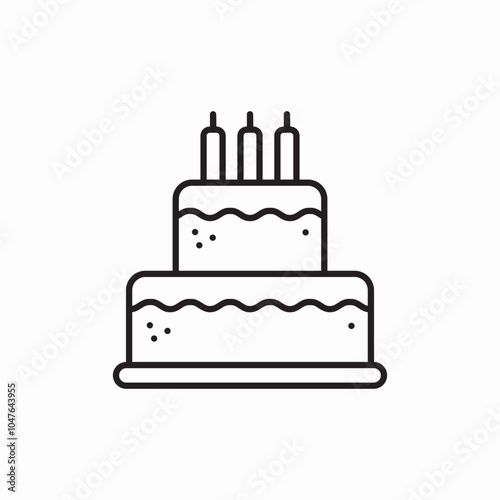 wedding cake icon sign vector