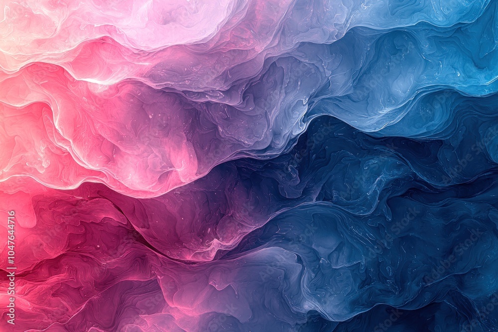 Fototapeta premium Abstract Swirling Liquid Art in Pink, Purple, and Blue Hues