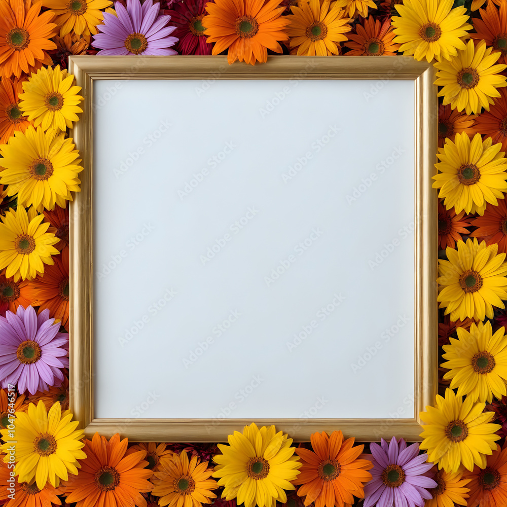 Obraz premium Blumiger Bilderrahmen