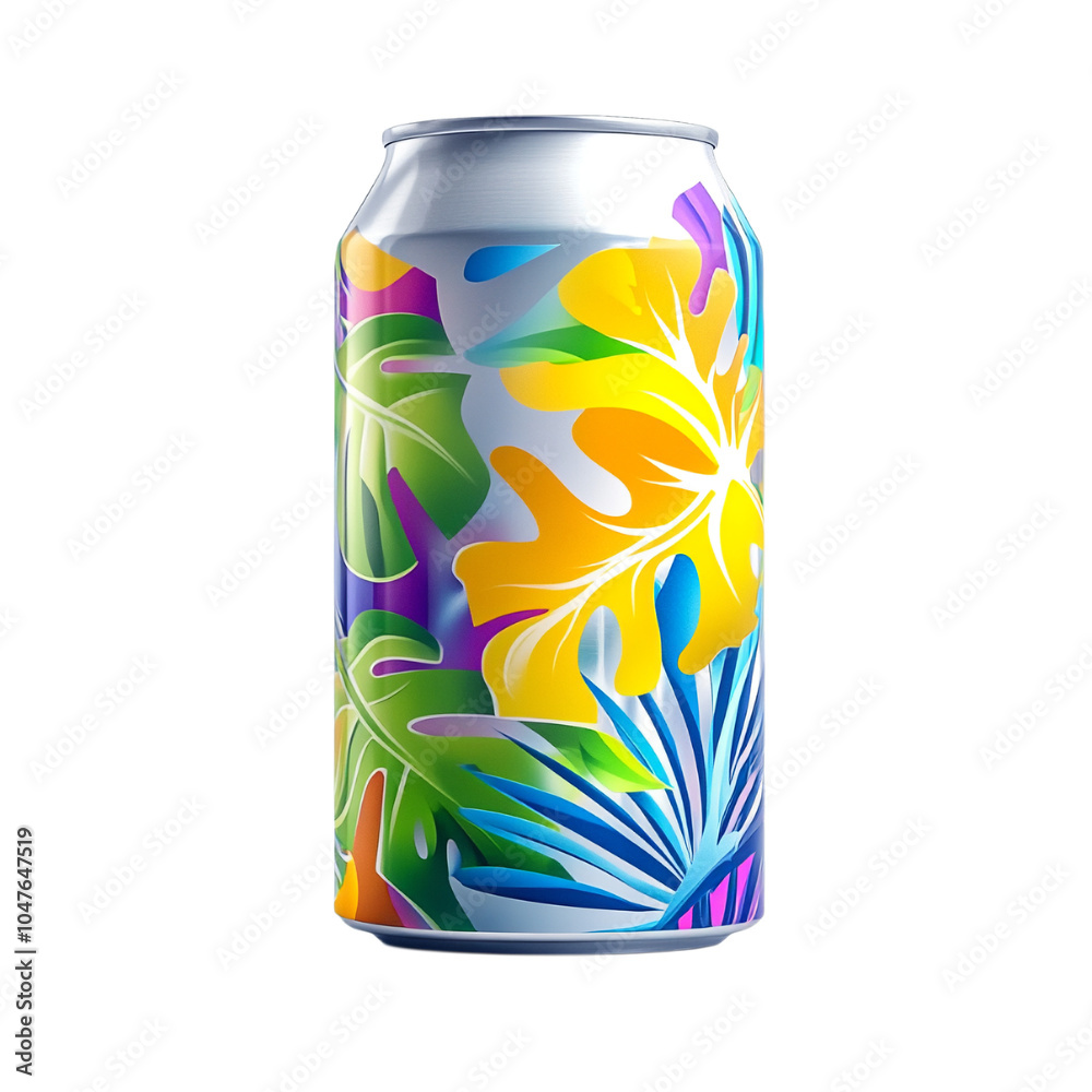 Fototapeta premium Brightly colored cans of sparkling water that are perfect for both soda lovers and art lovers.