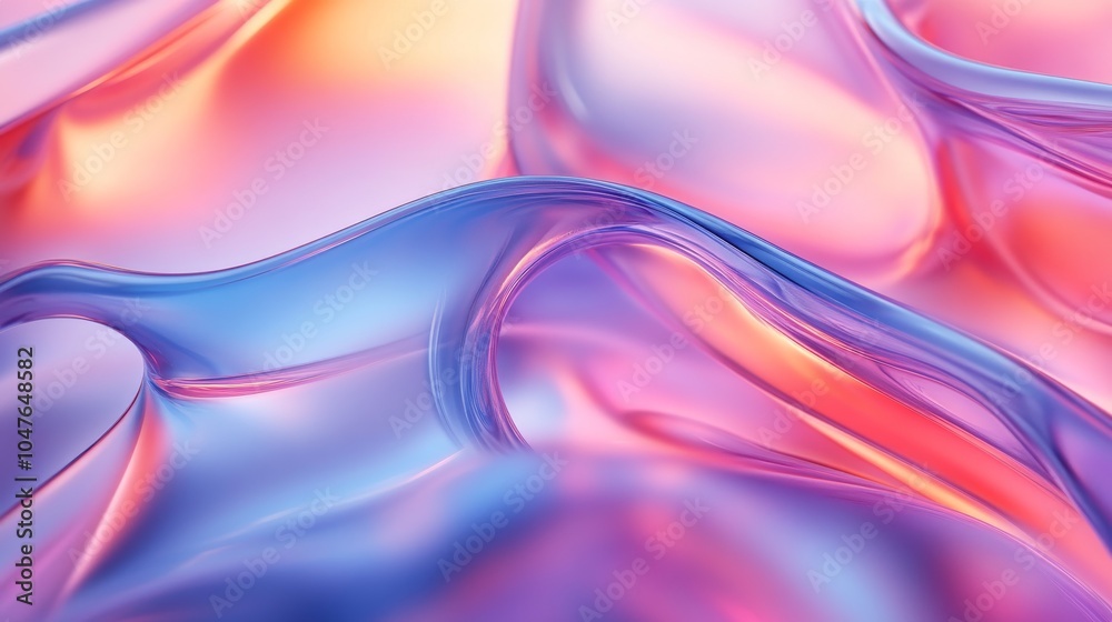 3D illustration of a transparent gradient glass background, soft gradients, futuristic design 3D illustration of a transparent gradient glass background, soft gradients, futuristic design