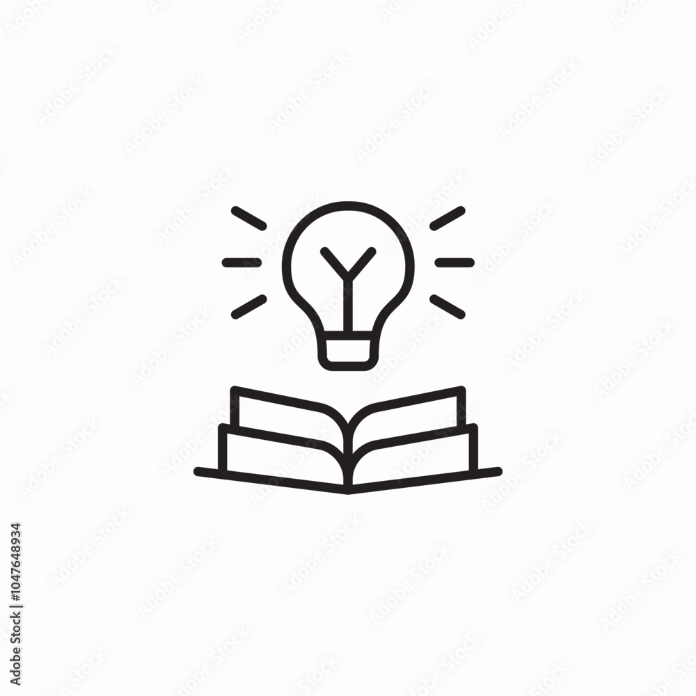 book light education icon sign vector book light education icon sign vector