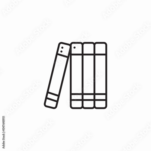 book shelf icon sign vector