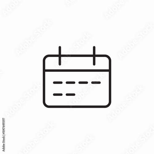 calendar date icon sign vector