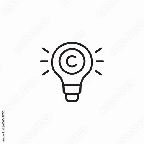 copyright idea icon sign vector