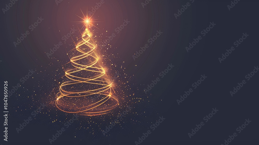 Obraz premium A glowing Christmas tree
