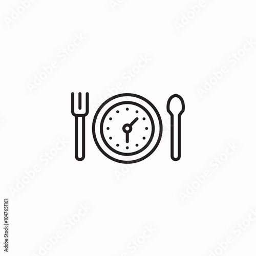 dinner time icon sign vector