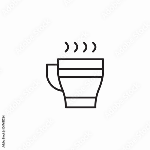 hot tea mug icon sign vector