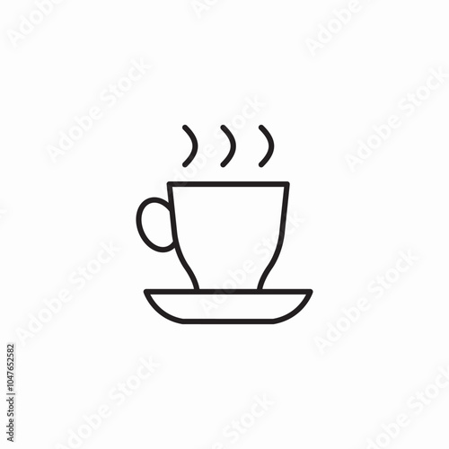 tea hot cup icon sign vector