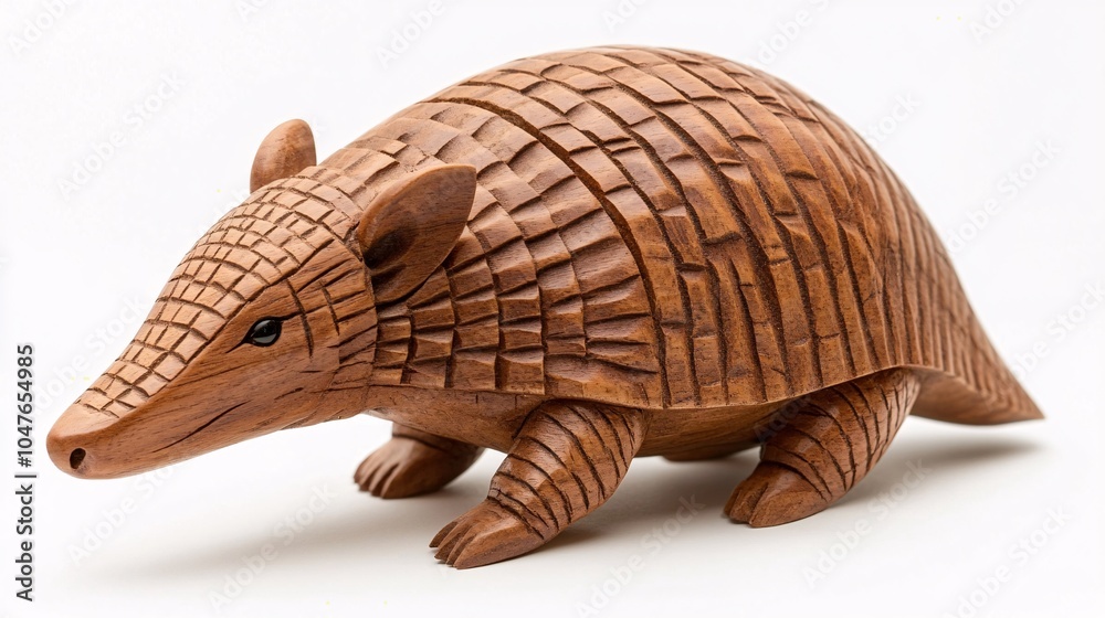 Fototapeta premium an armadillo carved from wood
