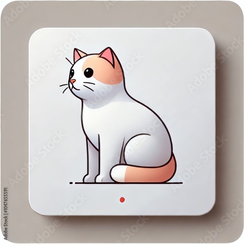 Cute cat flat illustration