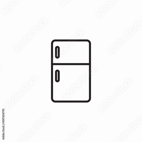 fridge kitchen icon sign vector