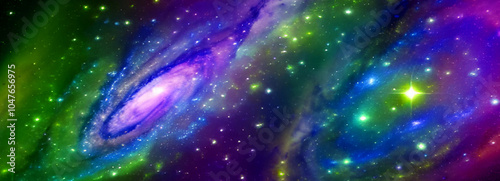 Obraz na płótnie galaxy in a free space. 3D rendering w salonie