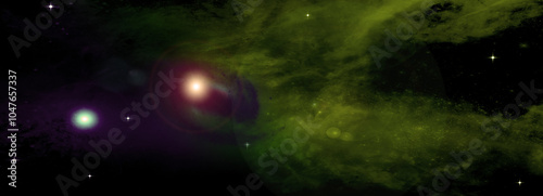 Obraz na płótnie galaxy in a free space. 3D rendering w salonie