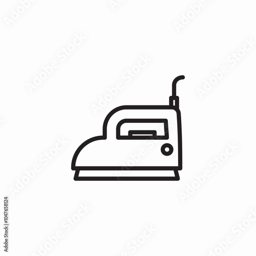 iron laundry icon sign vector