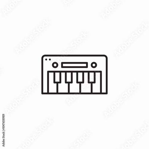 synthesizer music icon sign vector