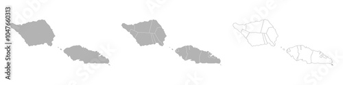Set of SAMOA Maps with Main Map and Regional maps