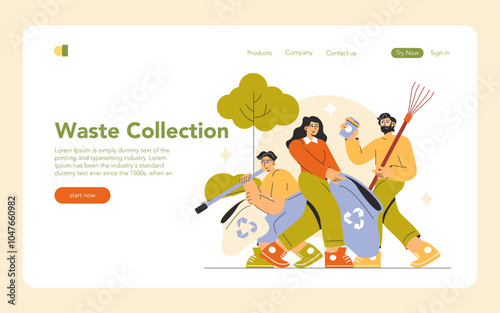 Working Professions. Flat Vector Illustration