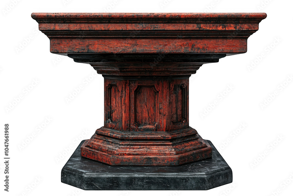Red pulpit isolated on transparent background, png file, no background png file Red pulpit isolated on transparent background, png file, no background png file