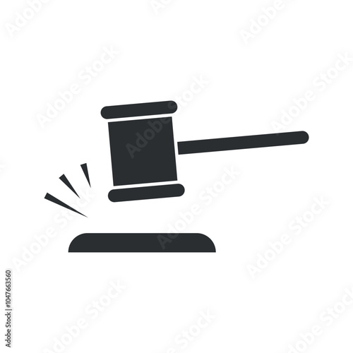 judge gavel icon vector. law icon vector. auction hammer