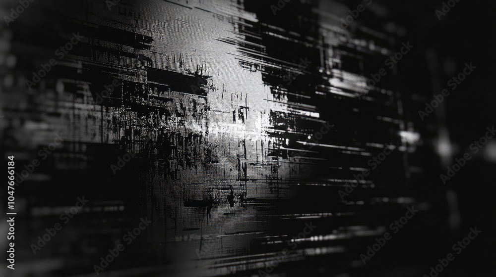 Obraz premium A black and white photo illustrating a computer screen