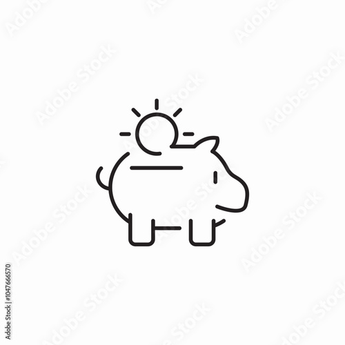 piggy bank icon sign vector