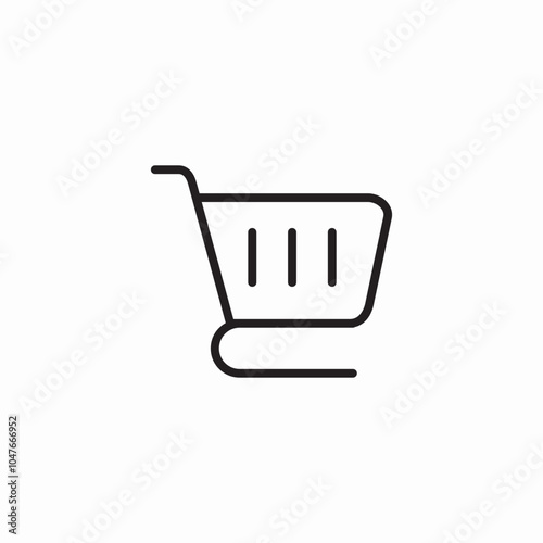 shopping cart icon sign vector photo