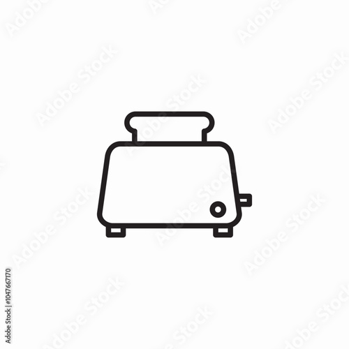 toaster bread icon sign vector