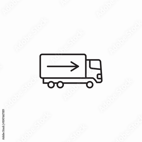 turck lorry move icon sign vector