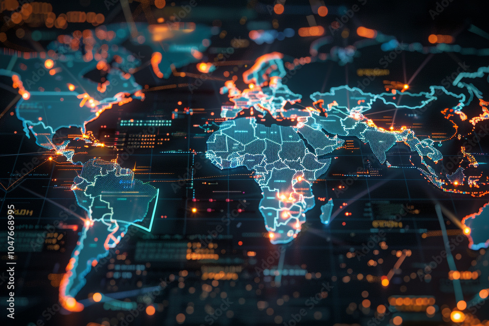 Obraz premium Global Network Connection