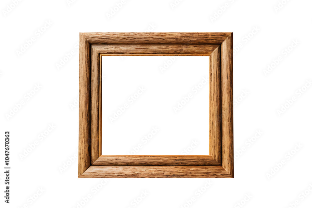 Empty wooden photo frame isolated on a transparent or white background. Empty wooden photo frame isolated on a transparent or white background.