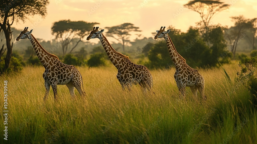 Fototapeta premium A wildlife reserve where conservation efforts have led to the return of endangered species to their natural habitat.