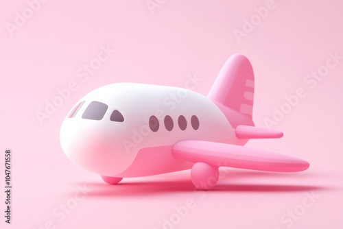 Wallpaper Mural 3d icon of, aircraft, cute shape, minimalist  Torontodigital.ca