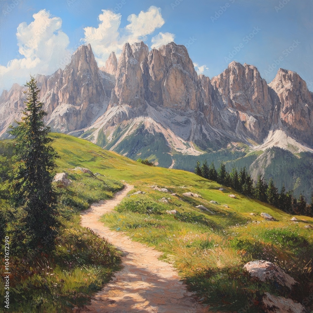 Dolomites landscape in summer Dolomites landscape in summer