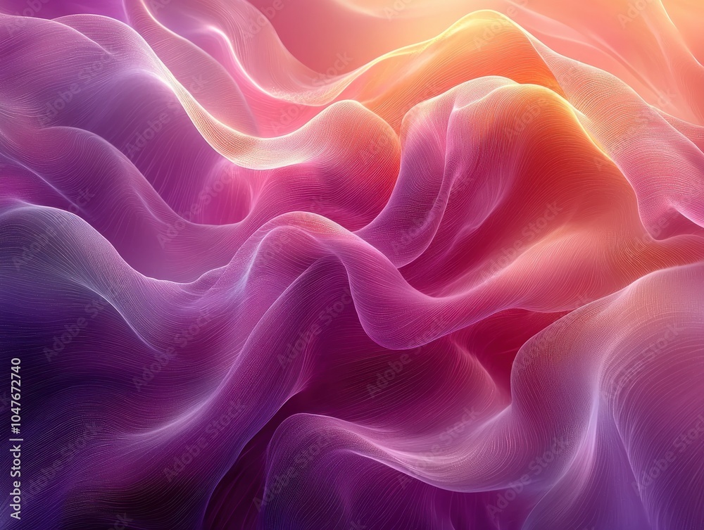 Obraz premium Abstract Wavy Lines with Vibrant Gradient Colors