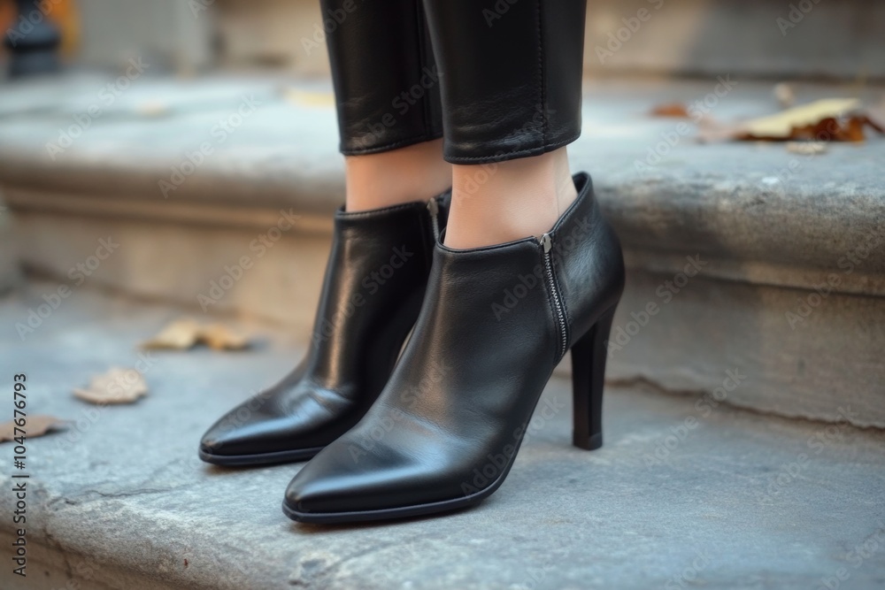 Elevate your autumn style with chic black leather ankle boots featuring a zip, perfect for fall outfits and seasonal outings Elevate your autumn style with chic black leather ankle boots featuring a zip, perfect for fall outfits and seasonal outings