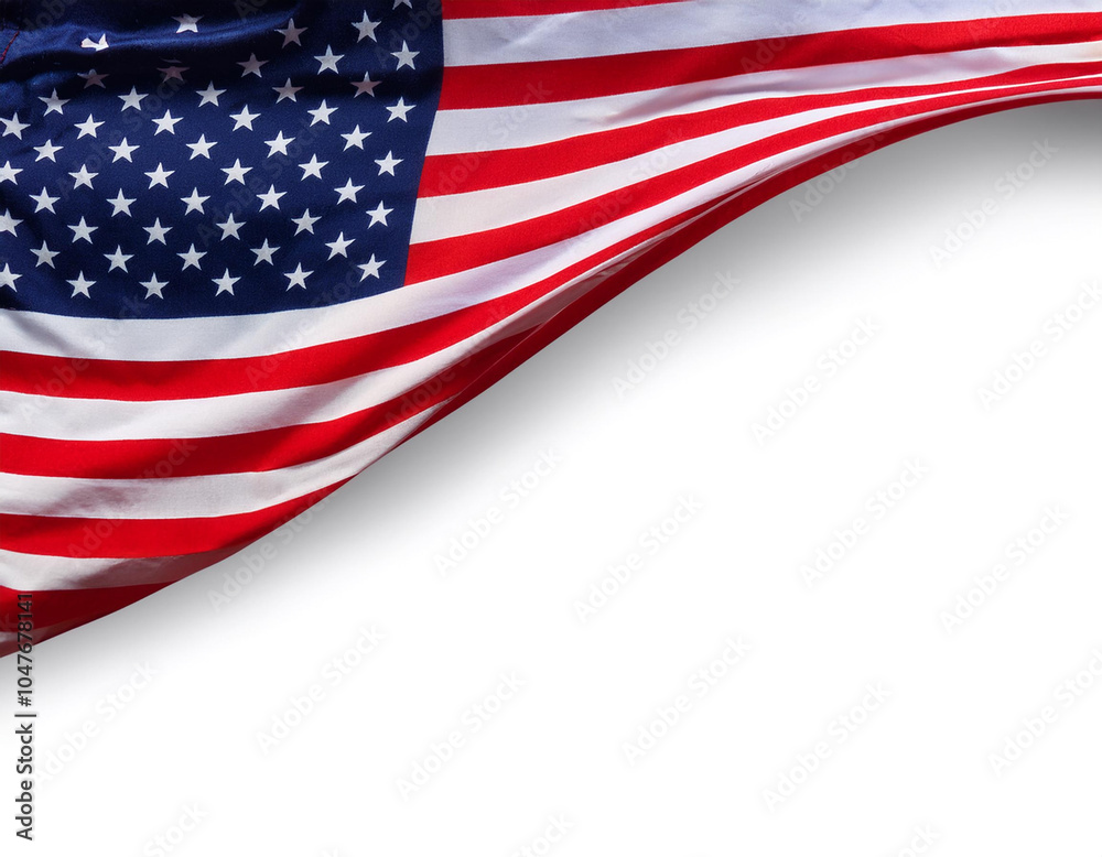Fototapeta premium United States of America flag waving in the wind. United States of America banner blowing, soft and smooth silk