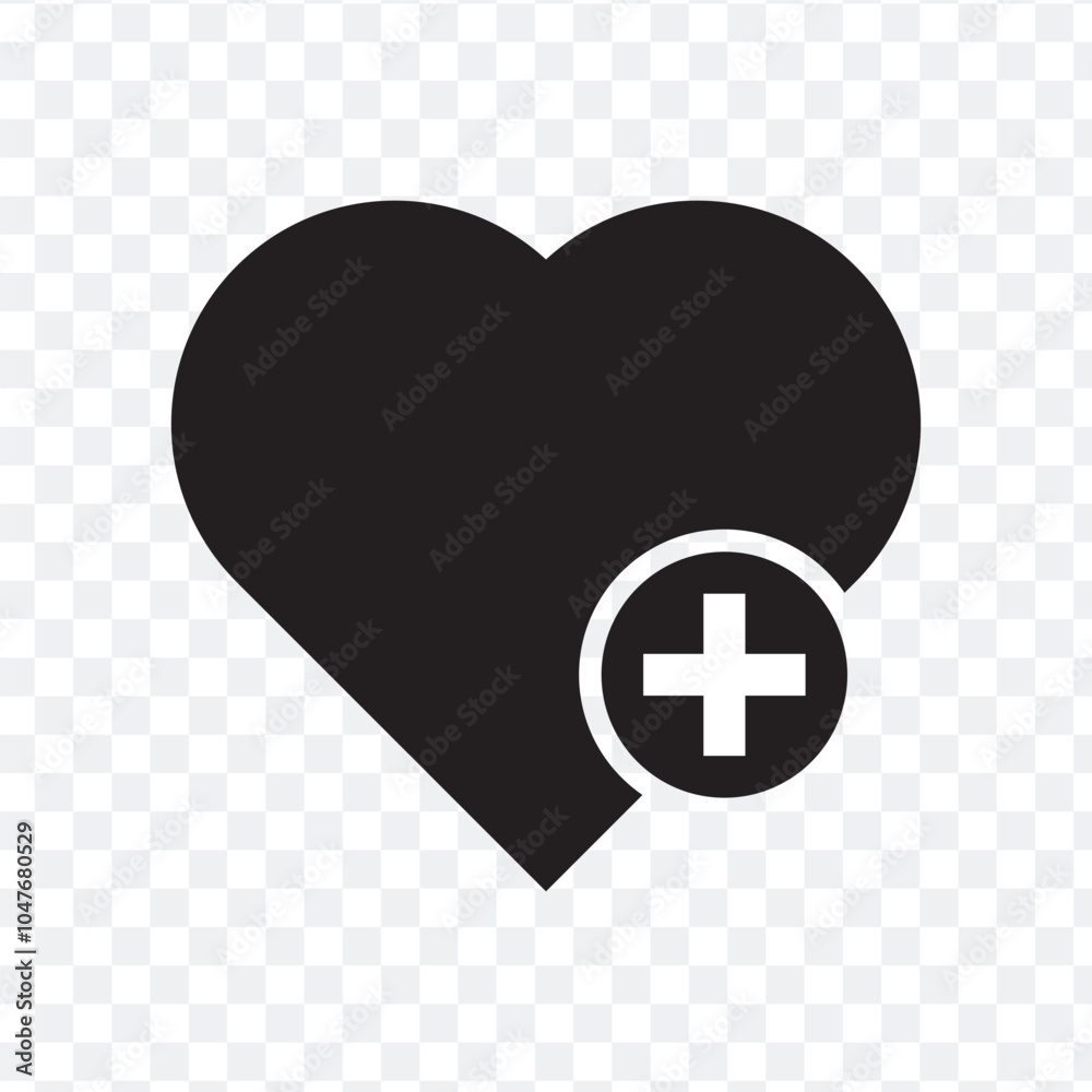 add to favorite heart icon. heart icon with plus. Favorite or love heart icon on PNG background. vector illustration. add to favorite heart icon. heart icon with plus. Favorite or love heart icon on PNG background. vector illustration.