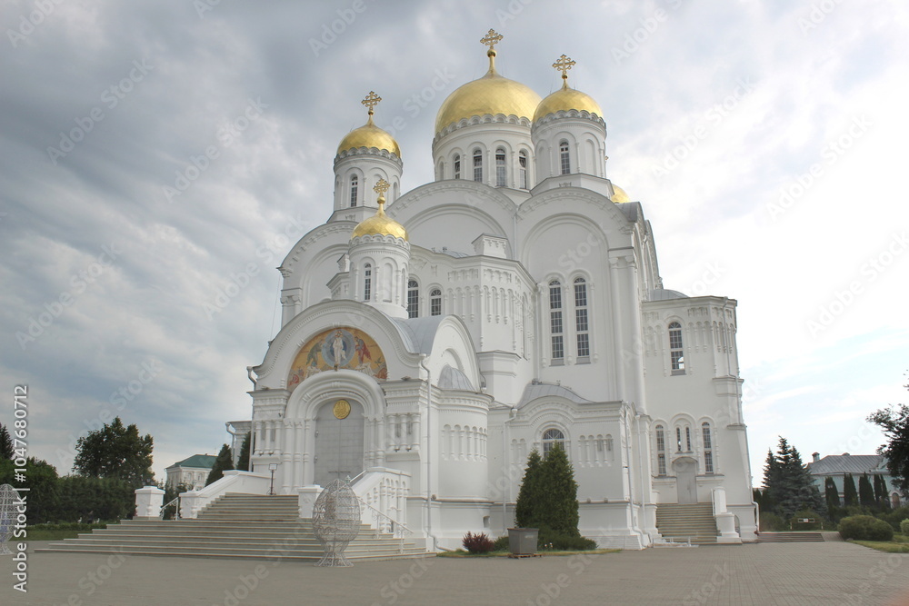 Orthodox church against the sky on a summer day. Orthodox church against the sky on a summer day.