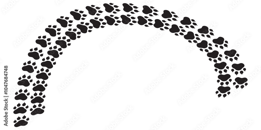 Animal Paw icon vector illustration. Flat style animal Paw icon on a white background. Animal Paw icon vector illustration. Flat style animal Paw icon on a white background.